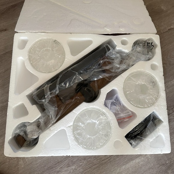 Farmhouse Vanity 3-Light Bathroom Wood Wall Light Over Mirror Clear Glass Shade - Picture 5 of 10